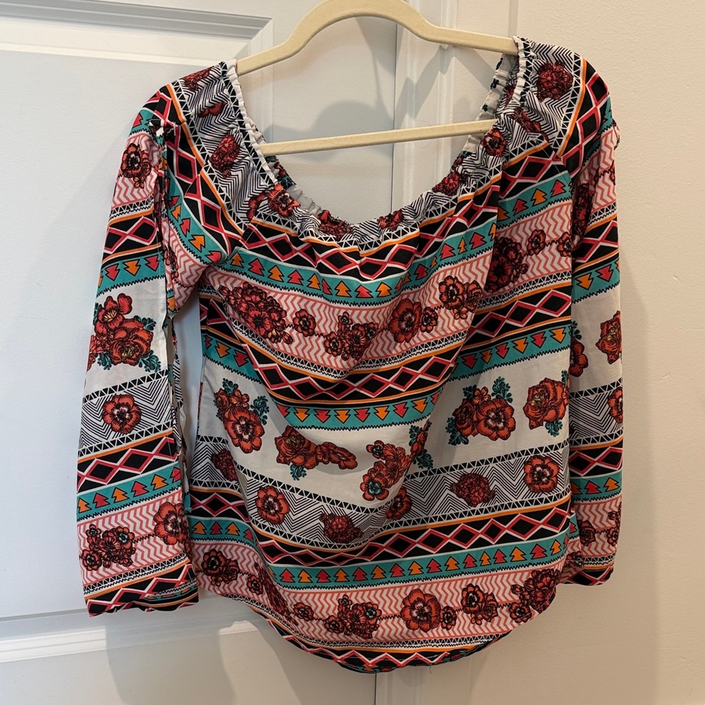 Vibrant Floral Women's Blouse